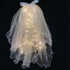 Light Up Hair Accessories Adjustable Floral Wreath Headband Glowing Princess Veil Comfortable Wedding Party Veil For Weddings
