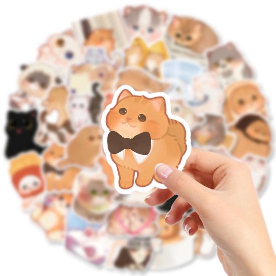 

100 шт. набор наклеек с милыми котами Kawaii, простые в использовании, высококачественные виниловые подарки для детей, подростков, бутылки с водой, наклейка для скрапбукинга, ноутбука, телефона