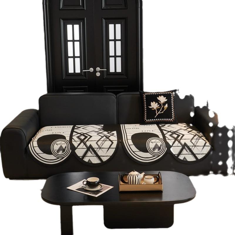 Special-Shaped Chenille Sofa Cushion Universal Anti-Skid In All Seasons  New Irregular Anti-Skid Straight Row One-Piece Seat Cushion