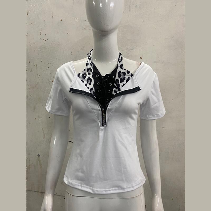 

Y2K women s retro sexy slim fit top short T-shirt S білий