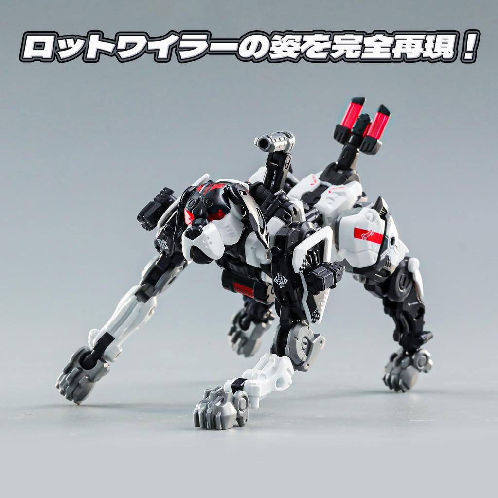 52TOYS BEASTBOX BB-51C JAWLIET Transforming Action Figure, Cube to Rottweiler Mecha Beast, Painted, Highly Articulated, No Batteries, Ideal Gift