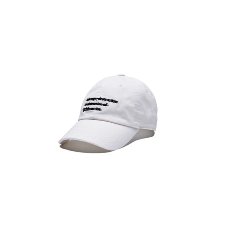 

Qlad museum sabotage stitch ball cap_white M