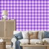 Purple Lavender, Purple and White Checkered Wallpaper 50x1000