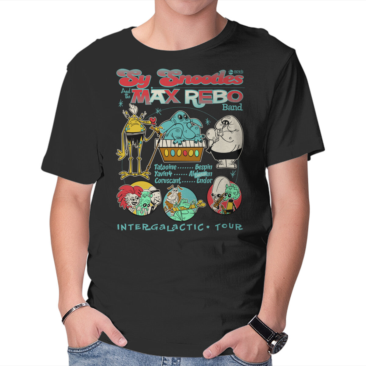 Unisex Crew Neck T-Shirt Intergalactic Tour Graphic Short Sleeve Casual Tee XL