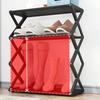 4 Tier Shoe Organizer, Foldable Shoe Rack Space Saving Standing Shoe Storage Organizer for Closet Hallway Entryway Bedroom