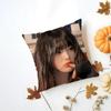 Idol Lovely J-Jang Won-Young Cushion Cover Washable Linen Pillowcase Soft For Daily Sofa Bed Home Room Decor