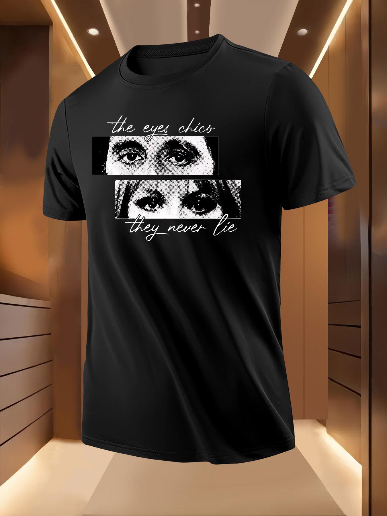 Graphic Tshirt -  The Eyes Chic Never Lie  Print L