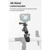 Heavy Duty Motorcycle Camera Clamp Double Ball Head Handlebar Mount Adjustable Angle Bike Mount For Adventure Filming