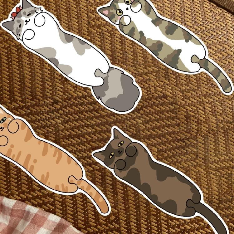 30Pcs Kitten Shape Bookmarks Paper Bookmarks Book Page Marker Portable Reading Aid for Book Lover Teacher Student
