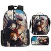 Spell Return Battle School Bag Elementary School Student Animation Backpack Large Capacity Three-piece Set
