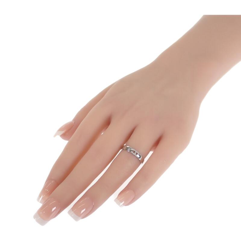 HERMES  #10(JP Size)  ring K18 white gold/diamond Women