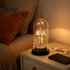 Indoor Halloween Display Ornament Decorations 3 Mini Light Up Ghost in Cloche Night with LED Lamp for Party Warm Lights Cute Spooky Decor