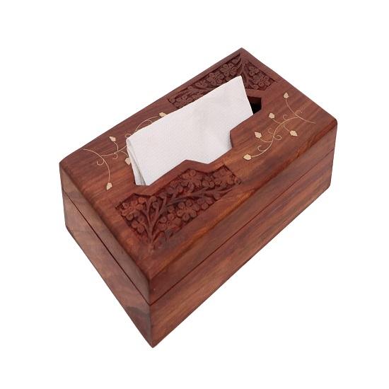 Wood Handcrafted Tissue Holder Elegant Wood Tissue Holder, Tissue Napkin Organizer, Tissue Dispenser Tissue Box