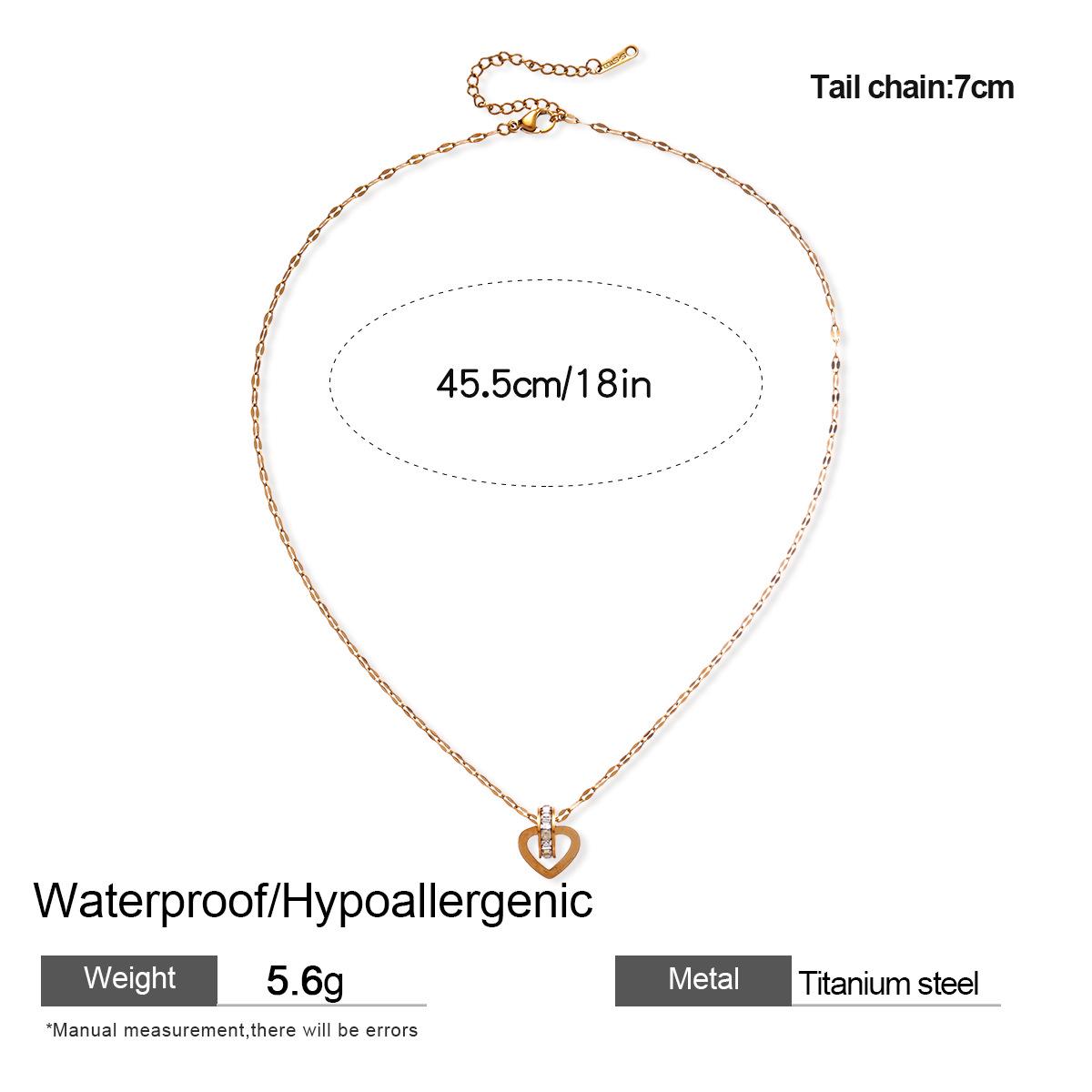 Ожерелье-чокер из титановой стали с бриллиантами в форме сердца и уникальным ажурным дизайном - Элегантный чокер для женщин.