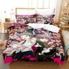 Mode Anime Danganronpa Bettwäsche-Set Bettbezug Bettdecke Bettset Steppdecke Kissenbezug King Queen Twin Size Jungen Mädchen Erwachsene