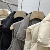 Down Vest Women Winter Windproof Thickened Cotton Sleeveless Jacket Vest Standing Collar Versatile Solid Color Padded Jacket