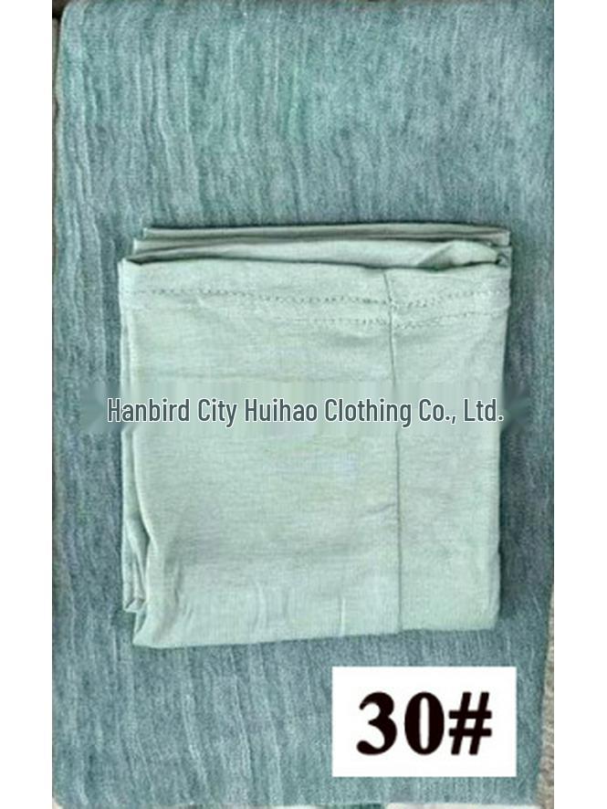 High-Texture Tie-Dye Rayon Headscarf Set: Soft, Wrinkled, Vintage-Style Muslim Shawl