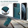 For iPhone 11 Pro Max Case JEEHOOD J01 Retro Leather Phone Back Cover with Detachable Magnetic Card Holder