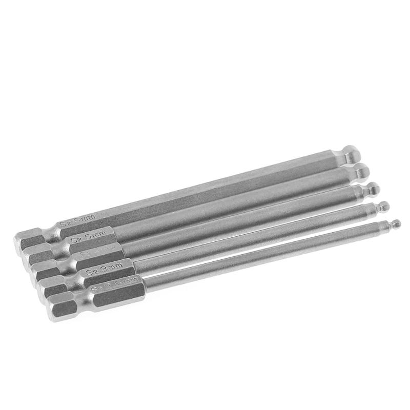 1//4/" Hex Shank 2.5mm Tip Magnetic Hexagon Screwdriver Bit 100mm Long 10pcs