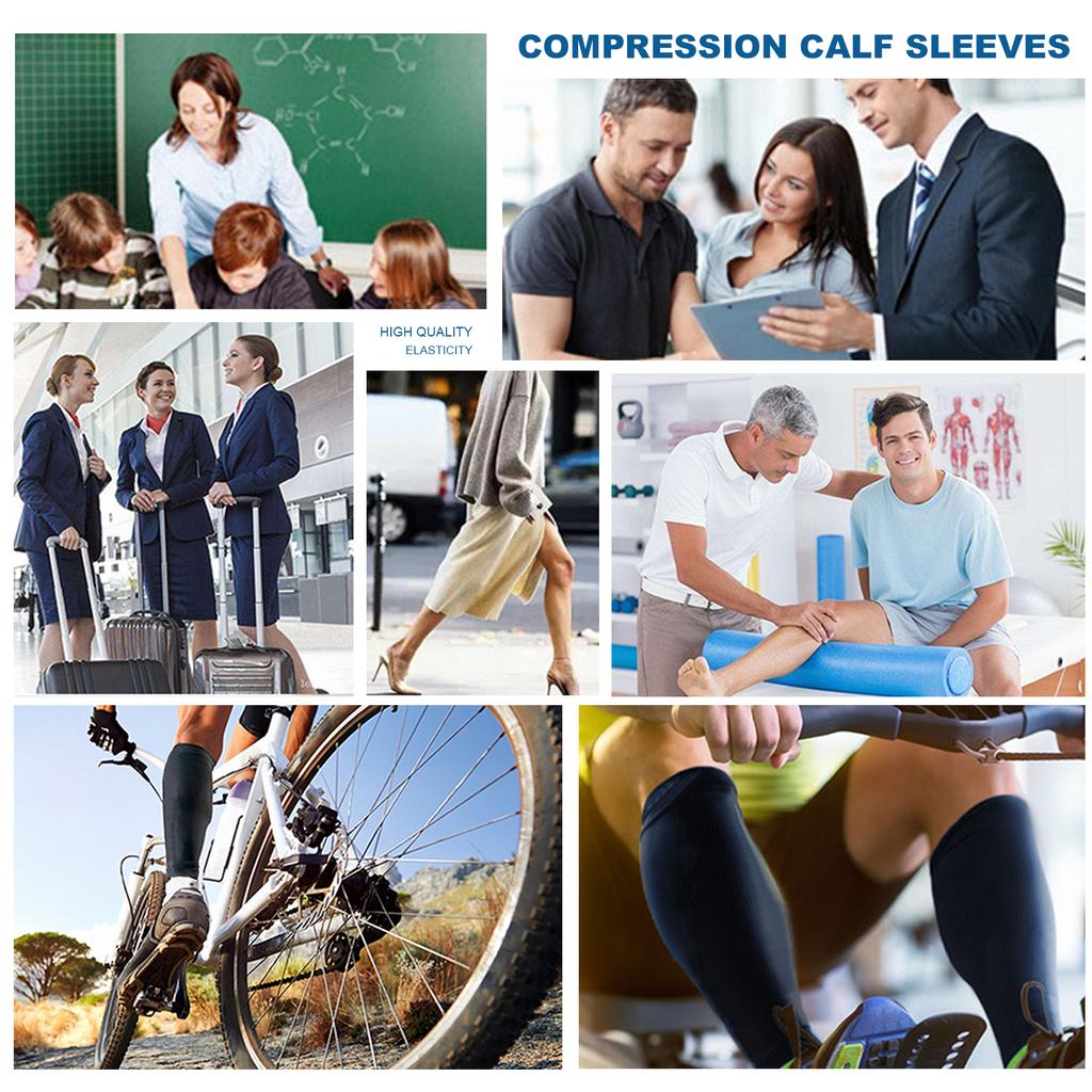 Kompressions-Wadenstütze 1 Paar Atmungsaktive Elastische Sport-Beinlinge Für Fußball Radfahren Laufen Männer Frauen