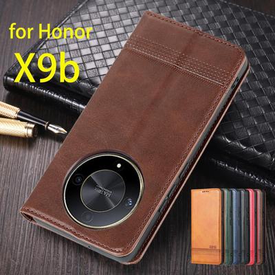 Custodia protettiva in pelle con assorbimento magnetico deluxe per Huawei Honor X9b Flip Cover Capa Fundas Coque