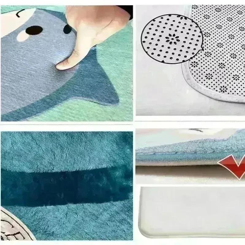 Christmas Snowman Pattern Bathroom Mat Absorbent Foot Mat Dirt Resistant Floor Mat Indoor Rug for Bathroom Entrance