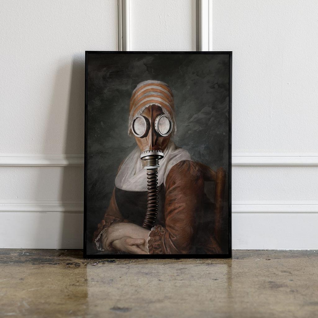 Poster Portrait Gas Mask Pop Art