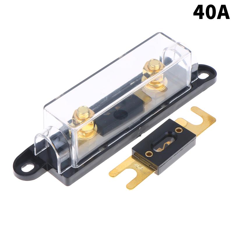 1Pc Anl Fuse Holder Bolt-On Fuse Automotive Fuse Holders Fusible Link With Fuse 30A 40A 50A 60A 70A 80A Amp Fuses