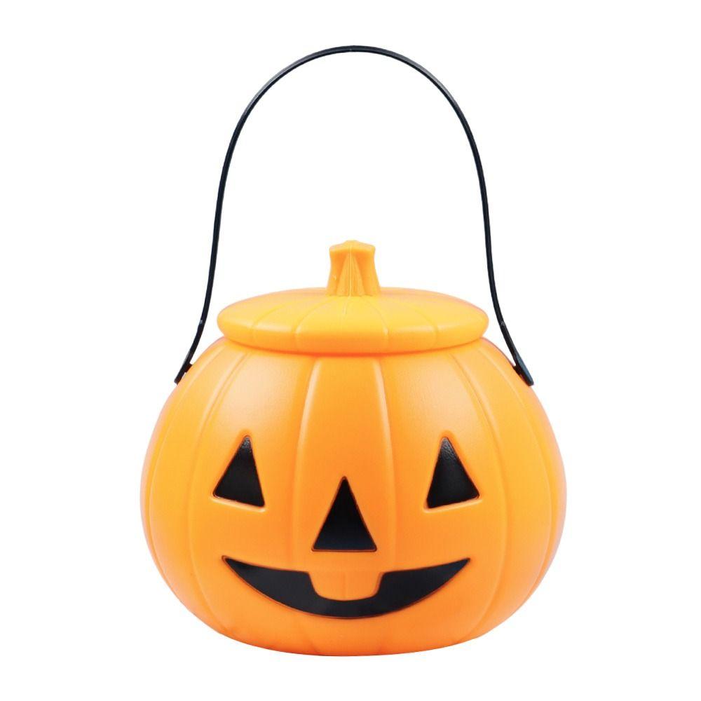 Seasonal Triangle Eye Halloween Pumpkin Jar Portable Holiday Toy Jack-O-Lantern Pumpkin Lantern Party Decoration