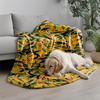 Leafy Pattern Blanket Microfiber Flannel Cover Blanket Bedroom Living Room Sofa Soft And Comfortable Home Decoration