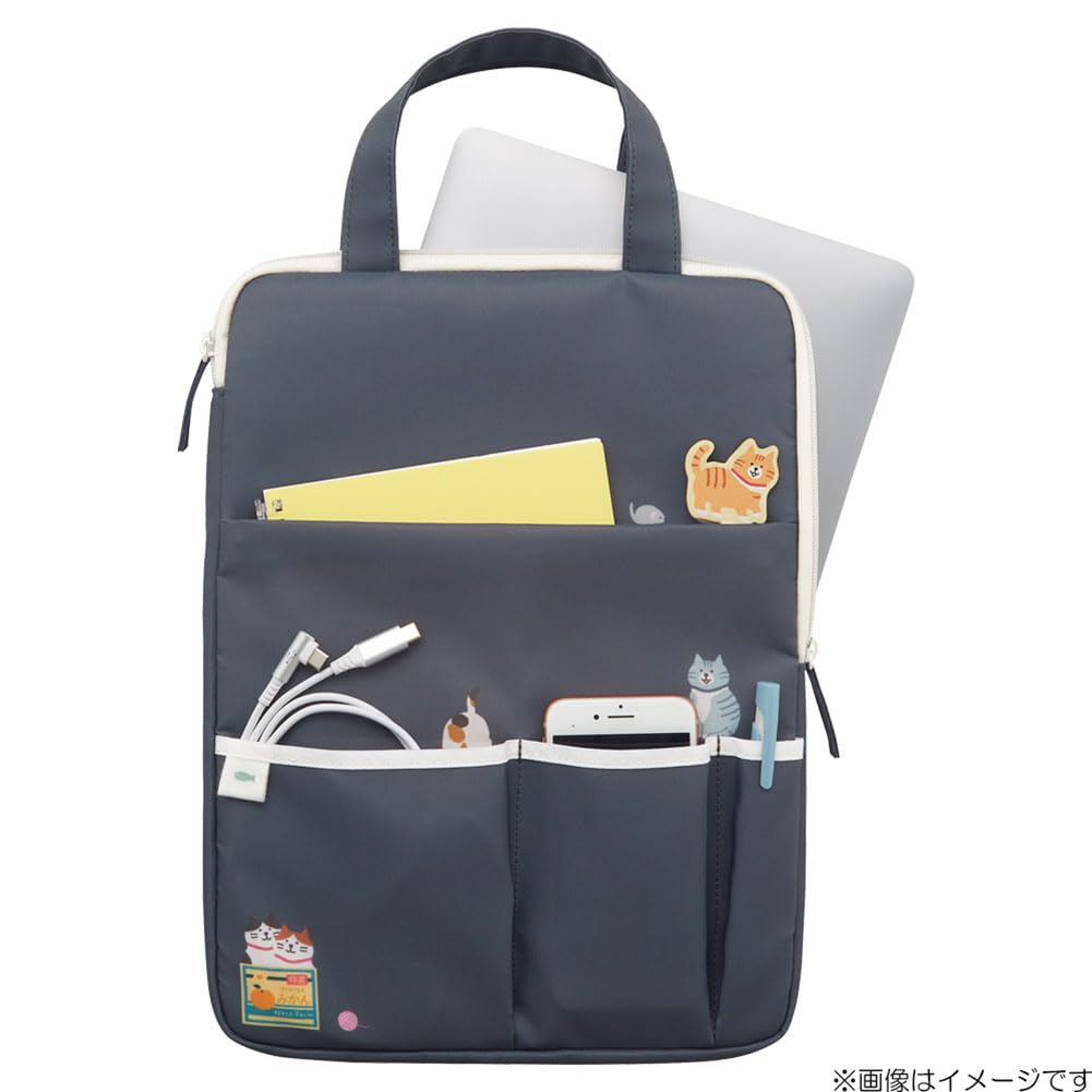 LIHIT LAB Nyan Scene Cat Bag-in-Bag Carrying Sleeve, Biscuit Beige, A2226-16
