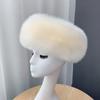 New Winter Thick Furry Hairband Fluffy Faux Fur Women Girl Fur Headband Hat Winter Outdoor Earwarmer Ski Hats Snow Cap