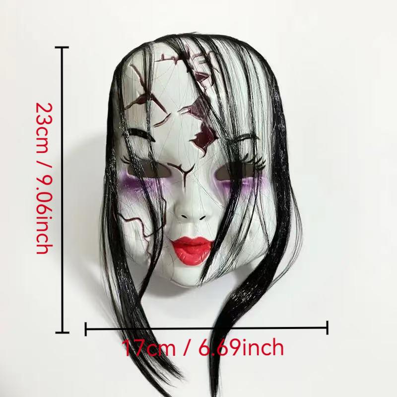 1Pcs Scary Ghost Mask Costume Props Chucky Ghost Doll Mask Halloween Full Face Helmet Masquerade Scary Cosplay Party Headwear
