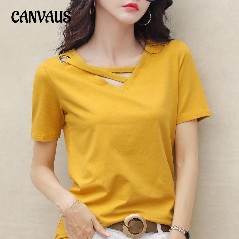 Summer Women's T-shirt Loose Thin Loose V-neck Short-sleeved T-shirt Women's Tops