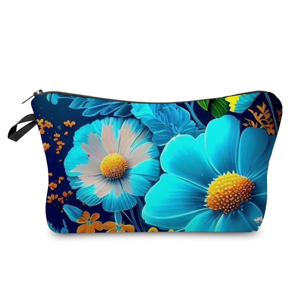 Women Flower Print Cosmetic Bag Toiletries Organize Travel Storage Case  6394 CLE