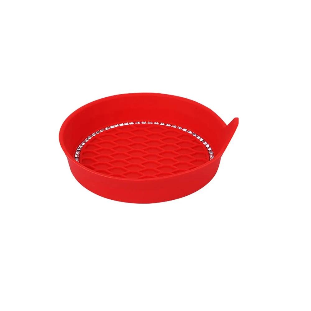 New Non-slip Water Cup Pad Car Coaster Diamond Rhinestone Bling Decoration Anti-skid Rubber Cup Bottle Mat Accessories
