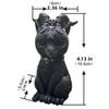 Black Cat Statue Mysterious Cute Cat Witch Cat Figurine Witches Decor Desk Ornament Hand-Painted Sculpture for Halloween 1PC