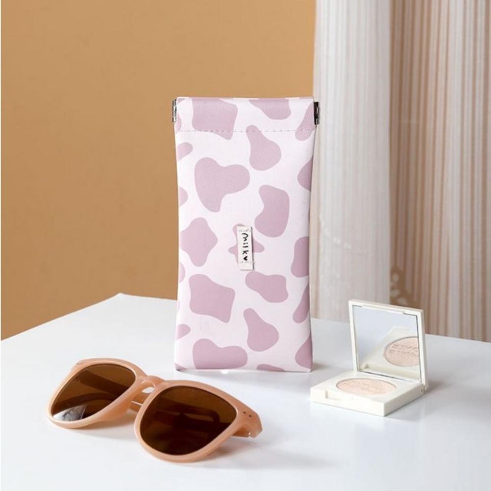 

Защитный чехол для очков от царапин, износостойкий чехол для солнцезащитных очков, кожаный чехол для очков розовый