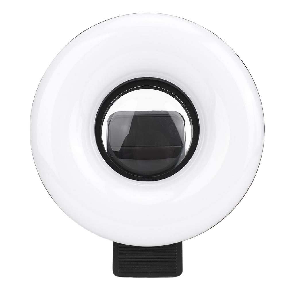 15X Macro Lens with LED Ring Light 3000K 6500K Fill Light for Smartphone Photography Vlog Close Up Photos Video