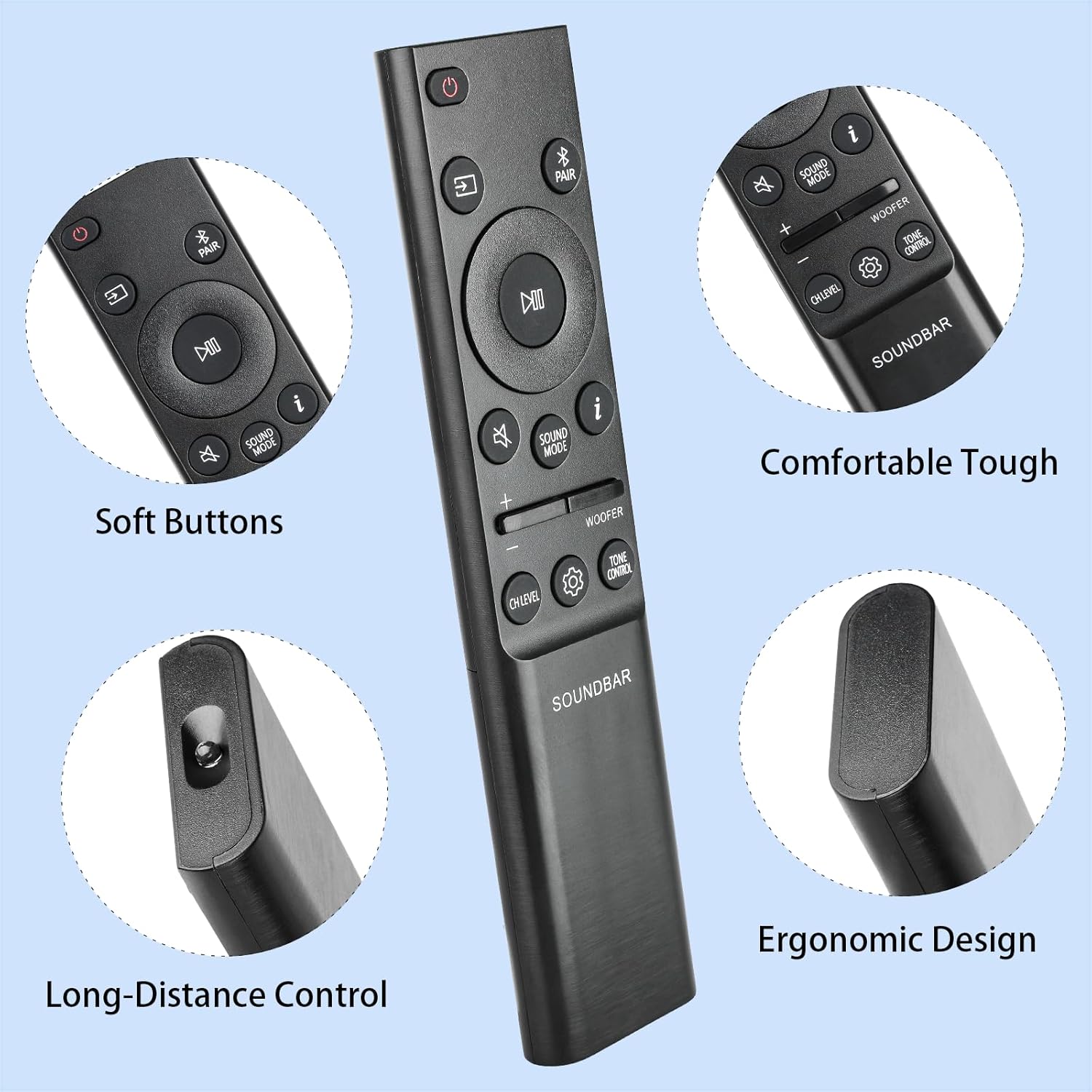 

AH81-15498A Запасной пульт дистанционного управления для Samsung Soundbar HW-B550 HW-B53M HW-B53C HW-B530 HW-B450 HW-B650 HW-B43C HW-B63C HW-B67E HW-B67C HW-B45E чёрный