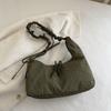 Korean Lightweight Pleated Dumpling Bag Nylon Large Capacity Drawstring Bag Versatile Casual Women's Shoulder Bag Handbag