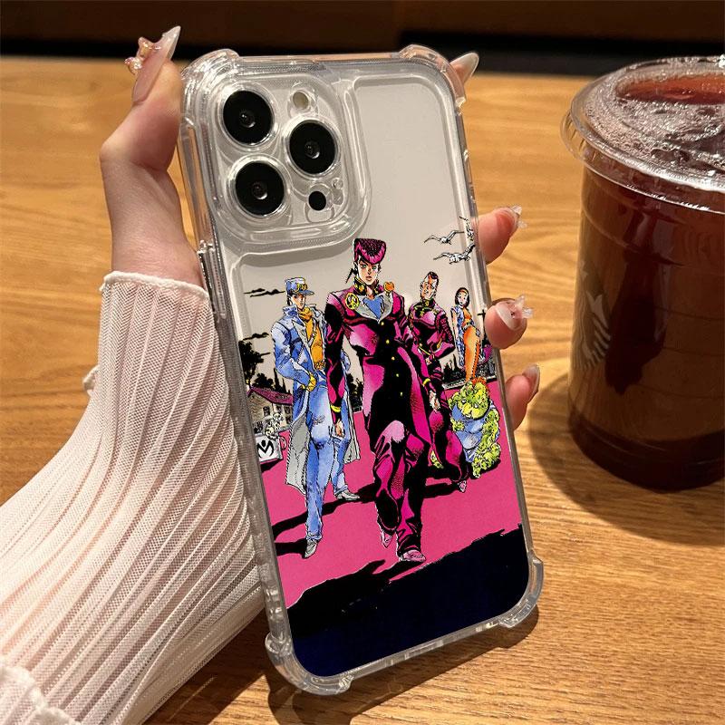 

Чехол-подушка от падения с четырьмя углами J-JoJo s Bizarre Adventure для iPhone 17 Air 16 15 14 Plus 13 12 11 Pro Max XS Max X XS iPhone XS X