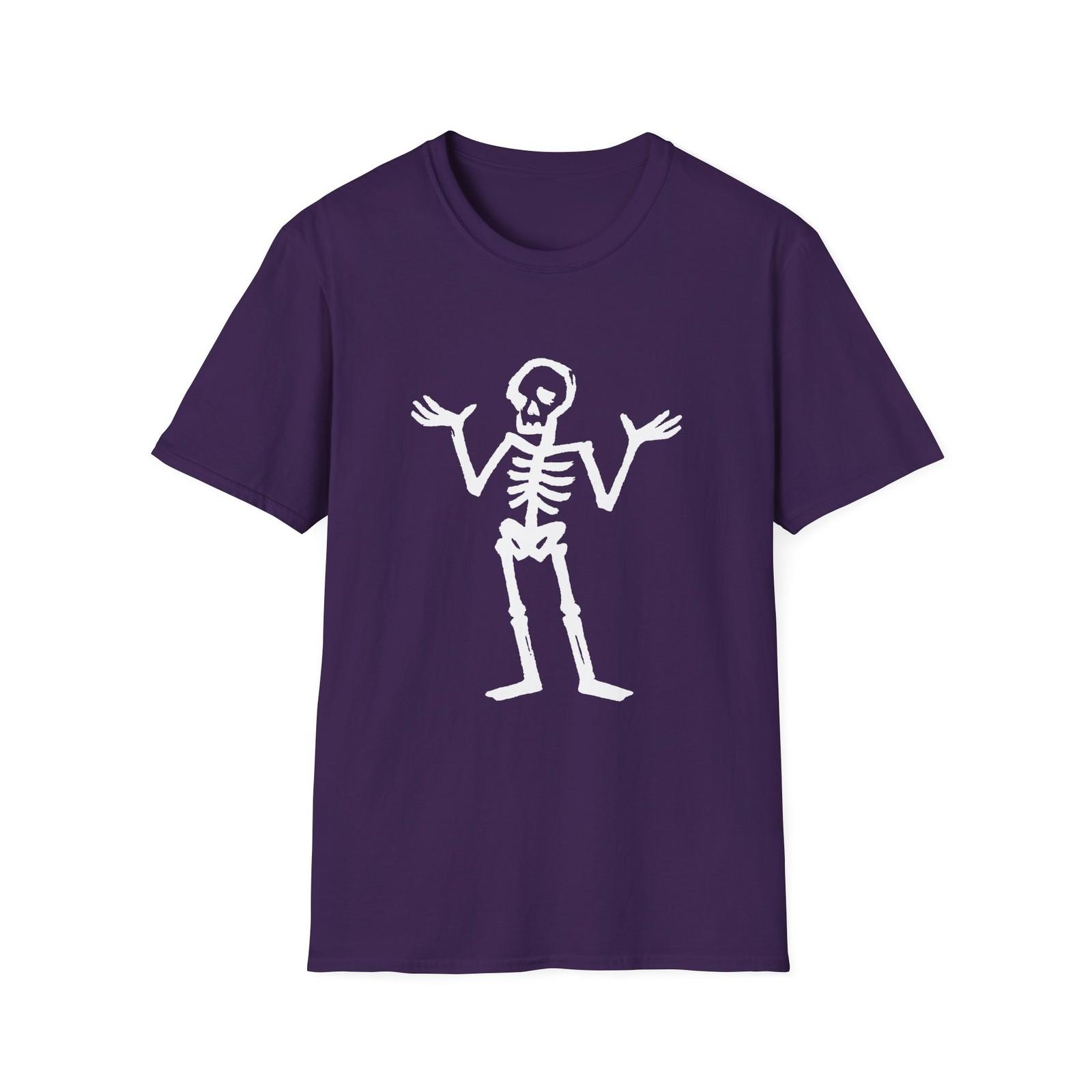 Unisex Softstyle T-Shirt Skeleton Bones Halloween S