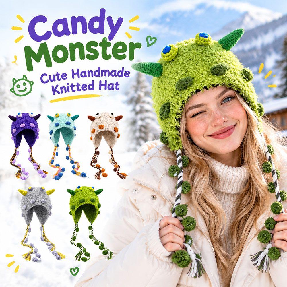Ear Protection Plush Knitted Hat Windproof Pullover Caps New Beanies Hat Autumn Winter