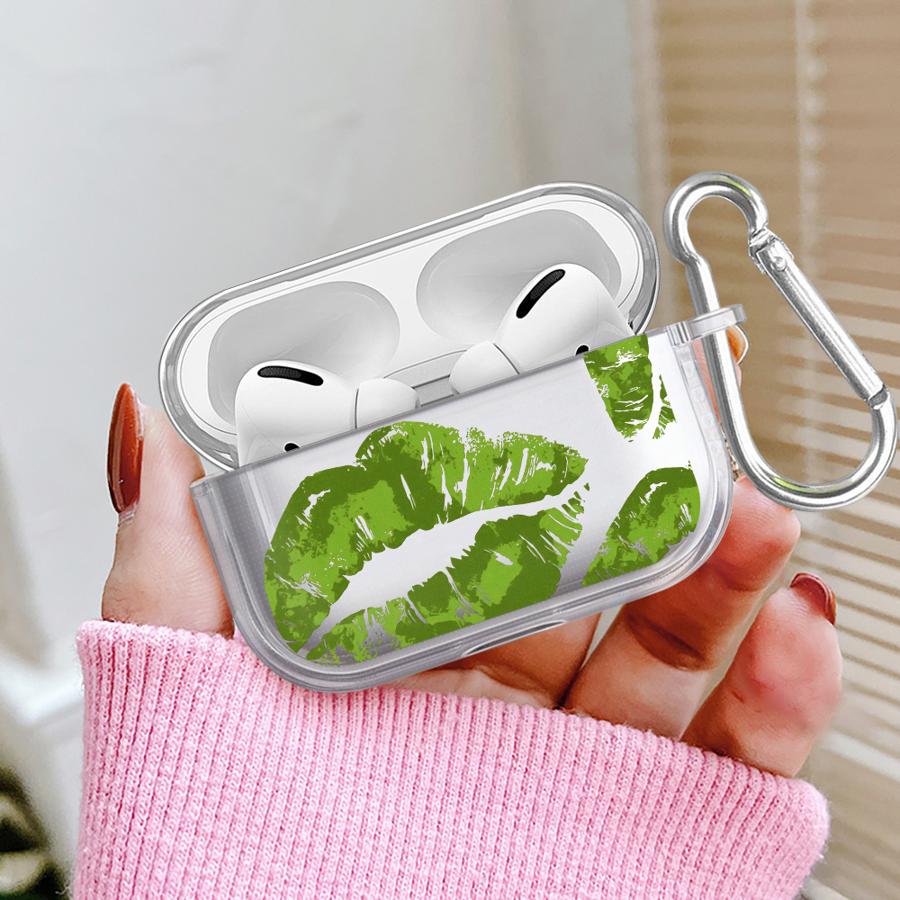 Case For Airpods Pro 4 2 Pro3 1 3 Pro2 Clear Earphone Cases Cover Fahion Red Lip Print