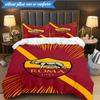 3PCS Rome Wolf Football club Printed Soft Bedding Set,Including 1pc Duvet Cover And 2pcs Pillowcases Perfect for Bedroom, Dormitory, Fan gift