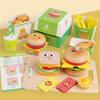 Wooden Hamburger and Fries Pretend Play Set - Educational Toy for Kids