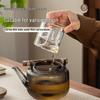ZISIZ Thickened Glass Boiling Tea Pot with Handle