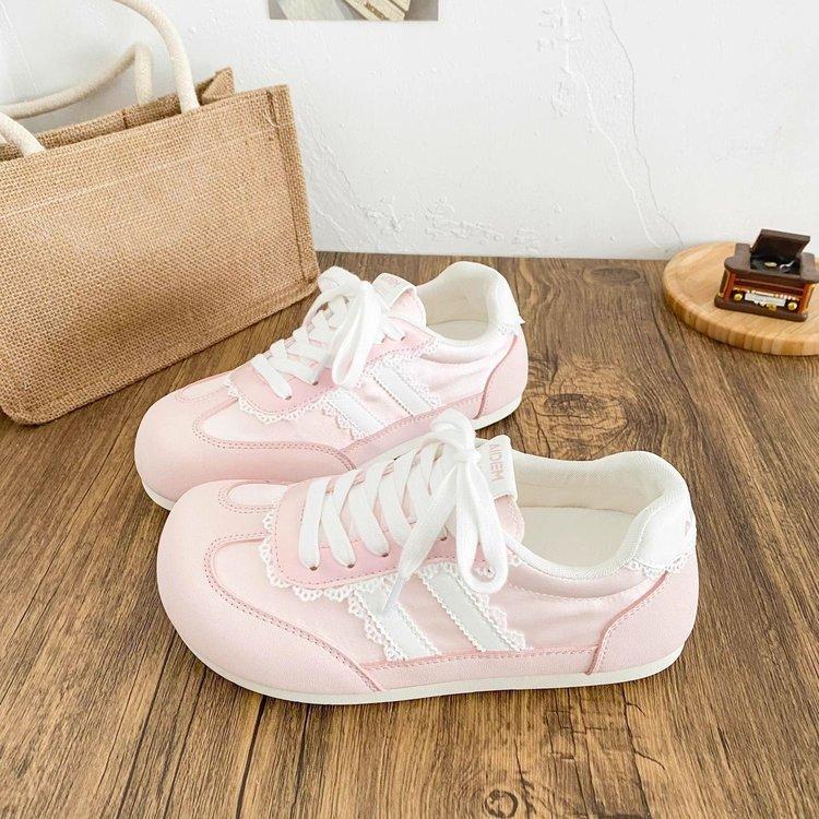 Wasteland wind pink puffs Dexun dopamine ugly cute spring and summer new school style design ballet light luxury