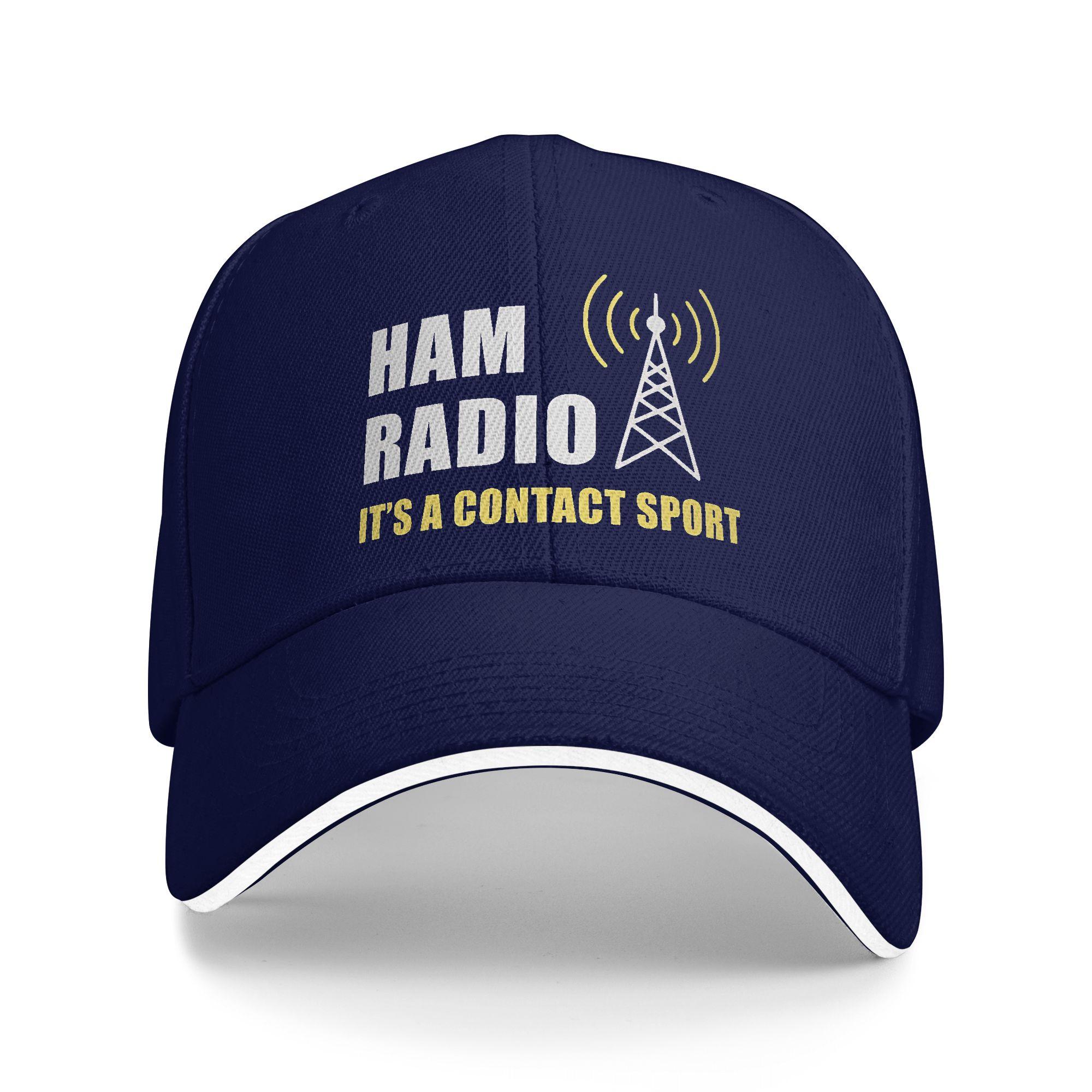 

Amateur Ham Radio Baseball Cap Outdoor Sport Sun Visor Hip Hop Hats Unisex Men Casual Print Baseball Caps One Size темно-синього кольору
